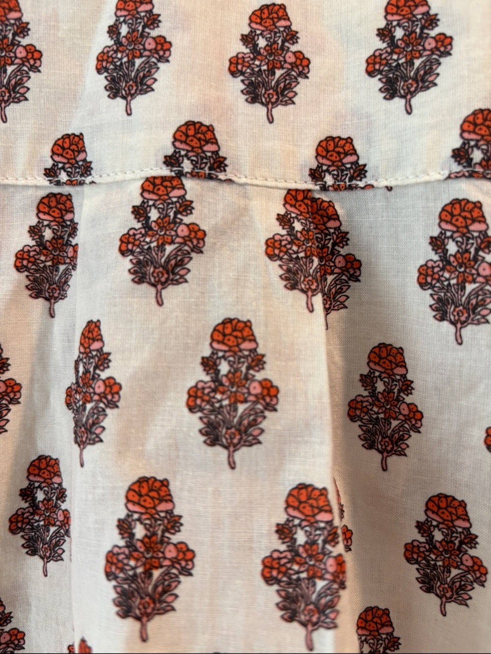 Relaxed Ivory Floral Button-Up Top - Picture 5 of 5